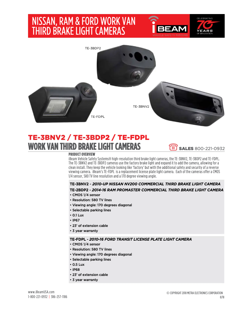 Página 1 del manual Ficha técnica Metra TE-FDPL