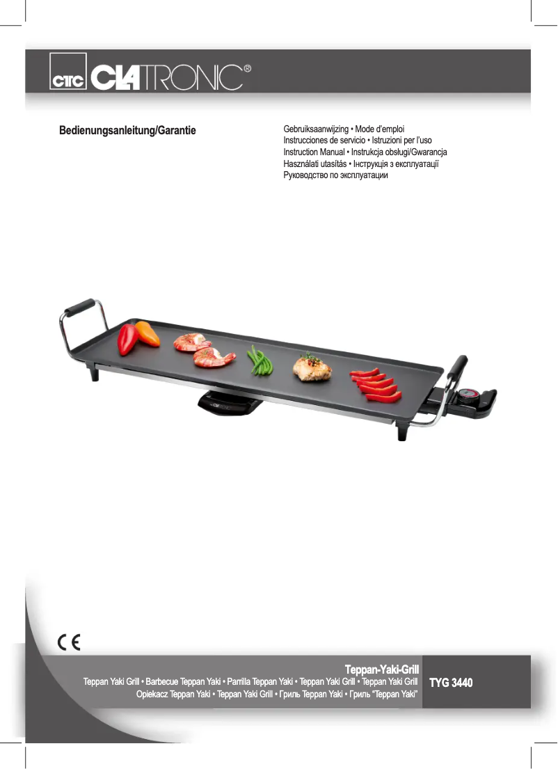 Page 1 de la notice Manuel utilisateur Clatronic TYG 3440