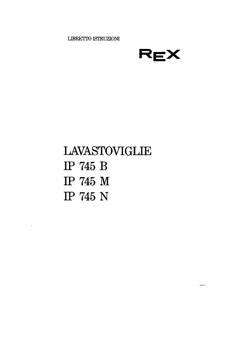 Page n°1 - Manuel utilisateur Rex IP745B
