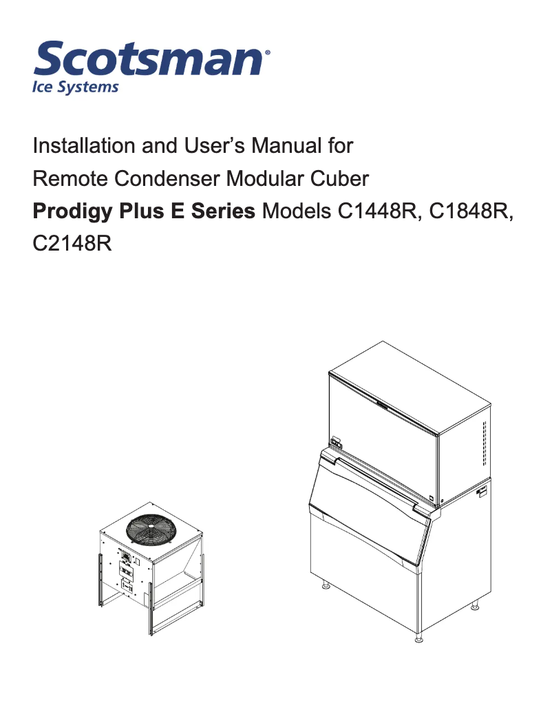 Page n°1 - Manuel utilisateur Scotsman C2148R-E