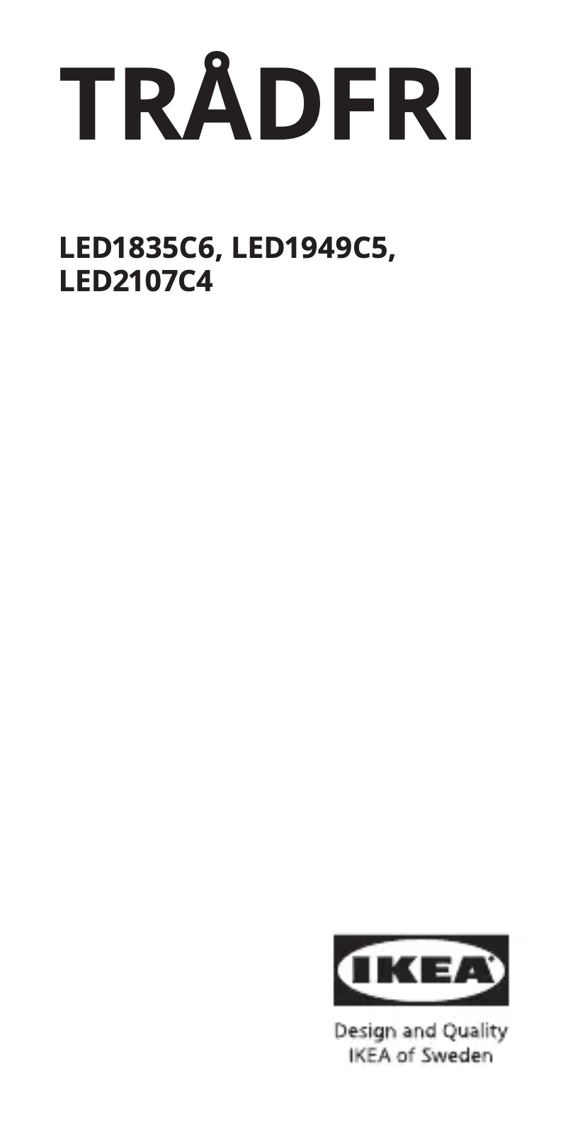 Image de la première page du manuel de l'appareil TRÅDFRI 605.454.99