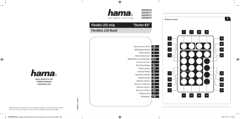 Page n°1 - Manuel utilisateur Hama 00096012