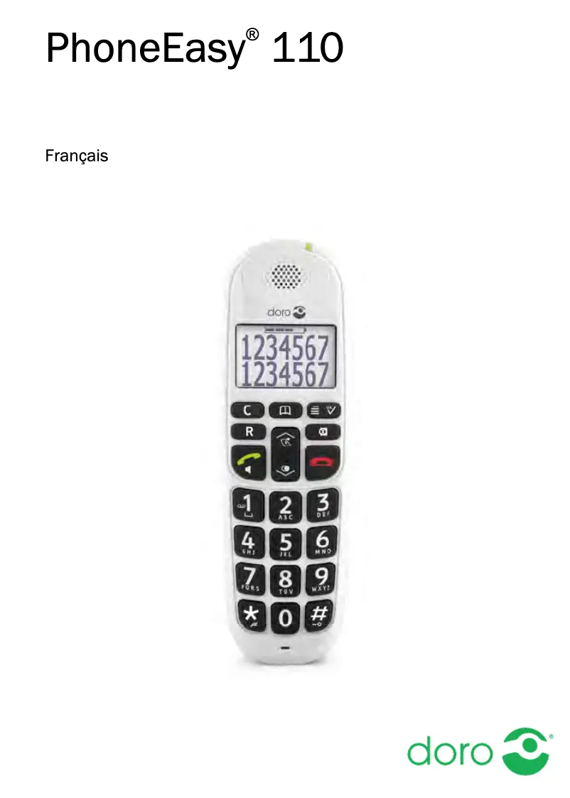 Image de la première page du manuel de l'appareil PhoneEasy 110