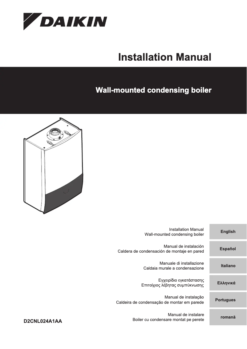 Page n°1 - Guide d'installation Daikin D2CNL024A1AA