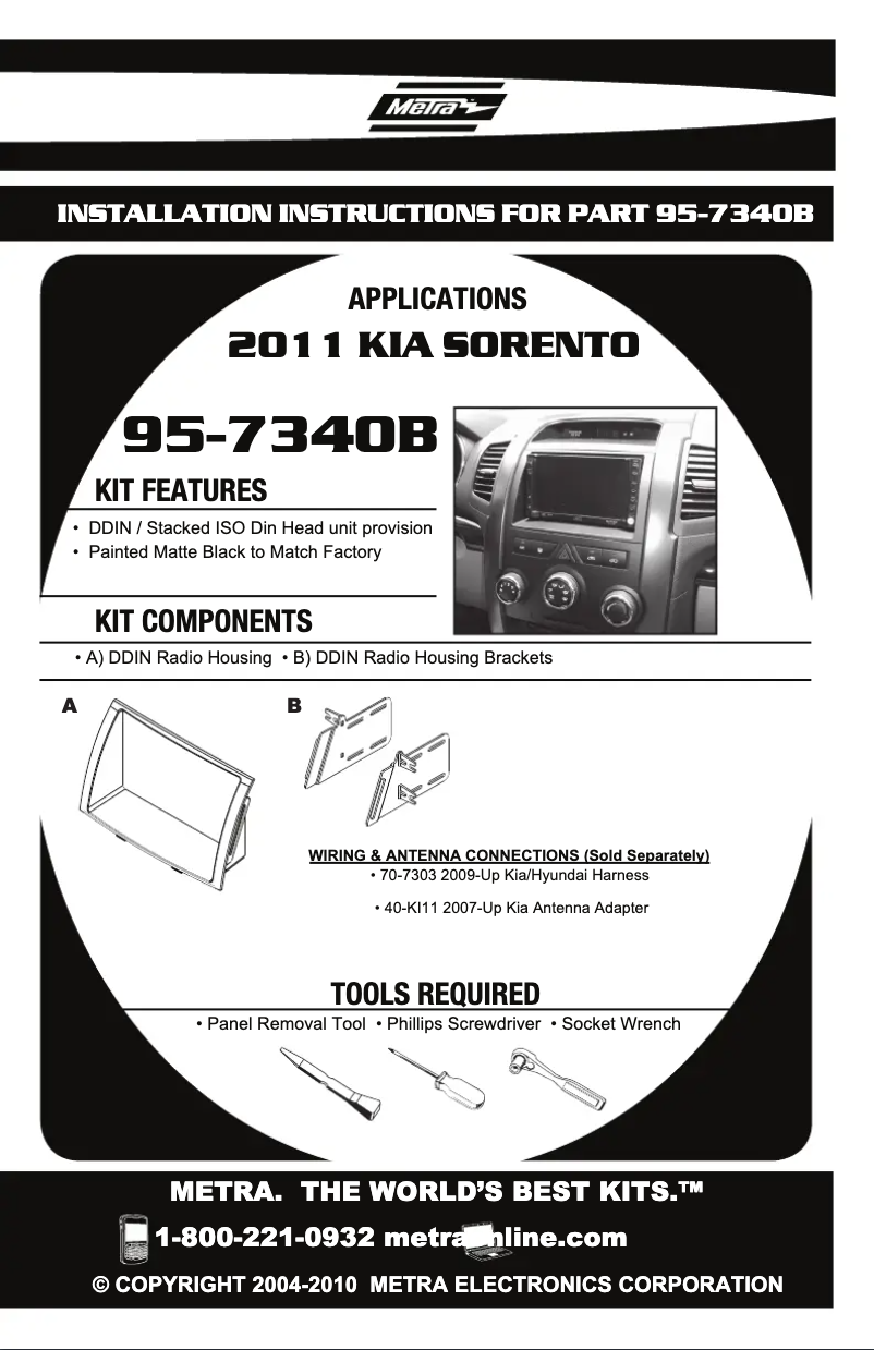 Page n°1 - Guide d'installation Metra 95-7340B
