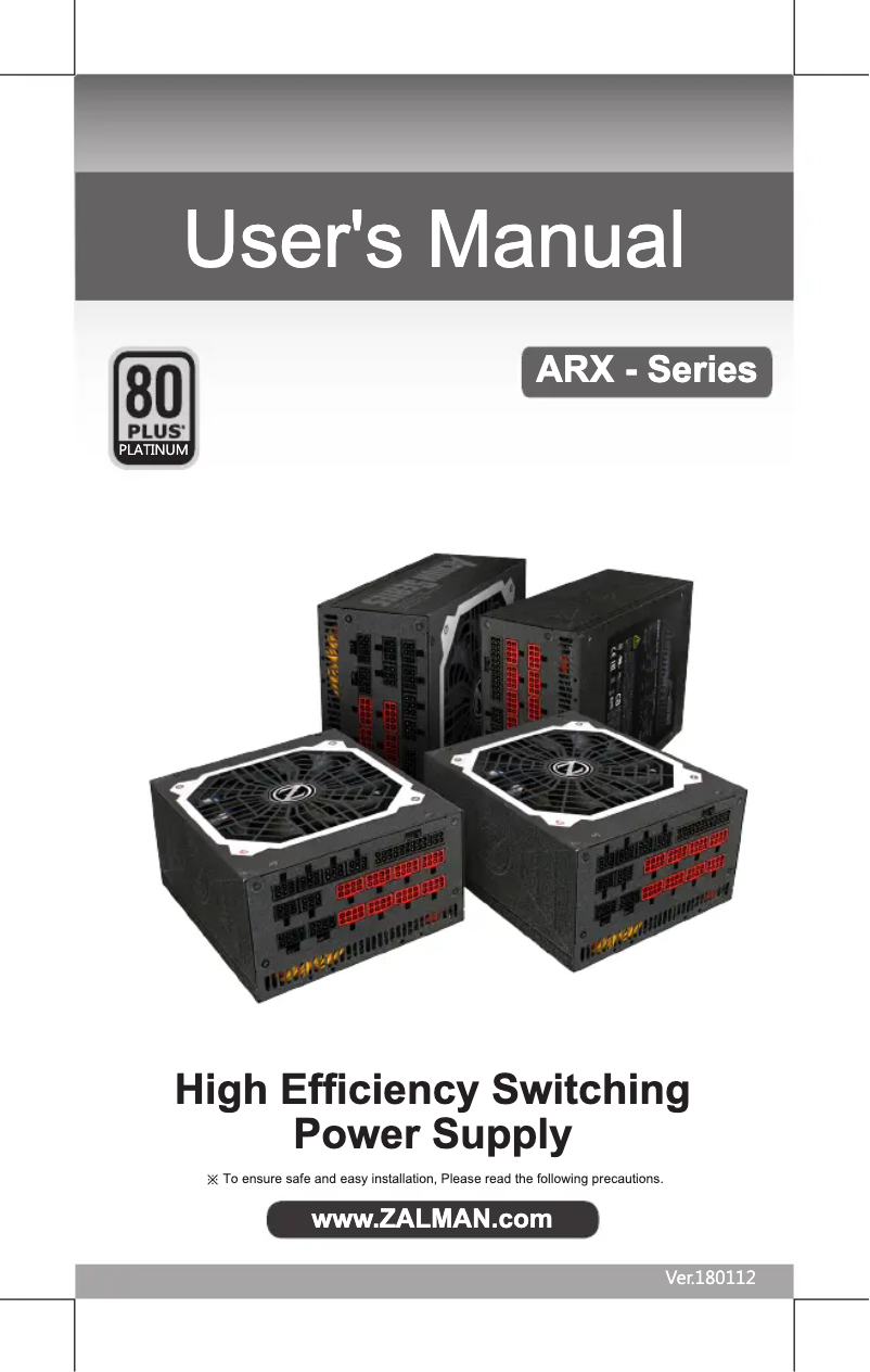 Image de la première page du manuel de l'appareil ZM750-ARX