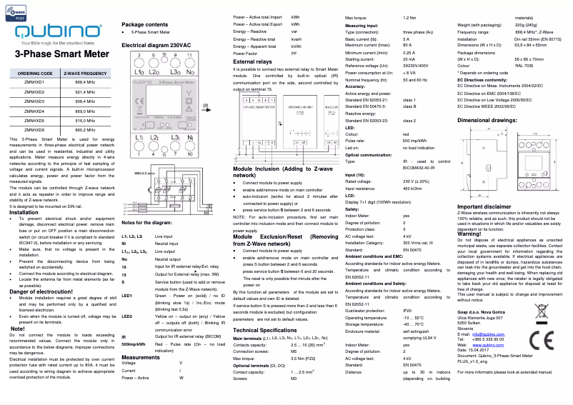Image de la première page du manuel de l'appareil ZMNHXD3