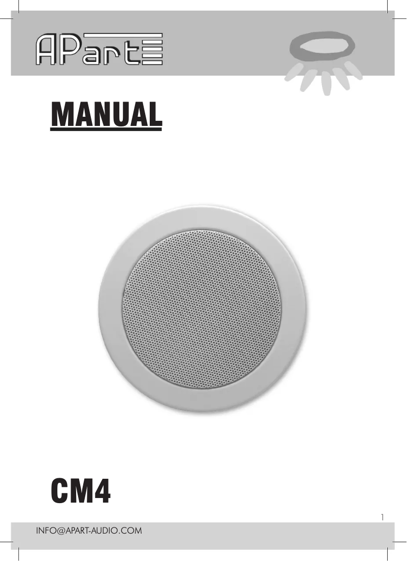 Image de la première page du manuel de l'appareil CM4