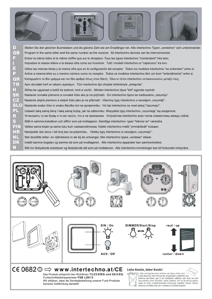 Page n°1 - Manuel utilisateur Intertechno YWT-8500