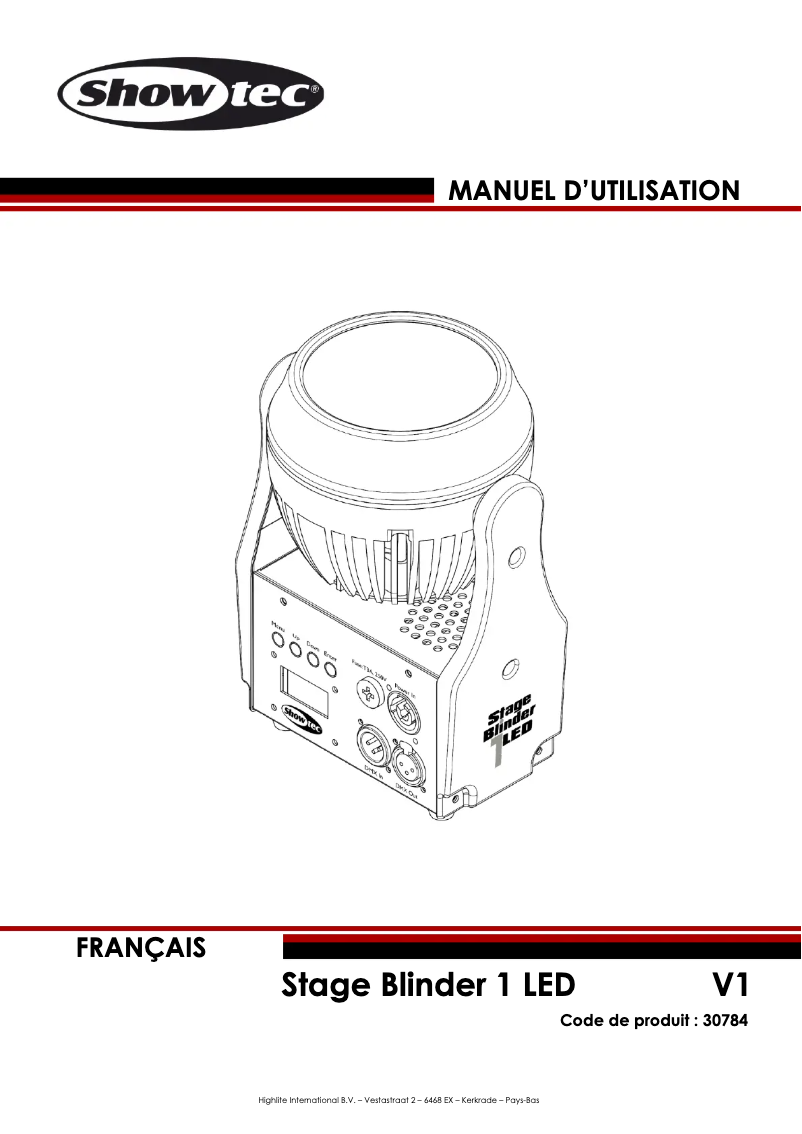 Page n°1 - Manuel utilisateur Showtec Stage Blinder 1 LED