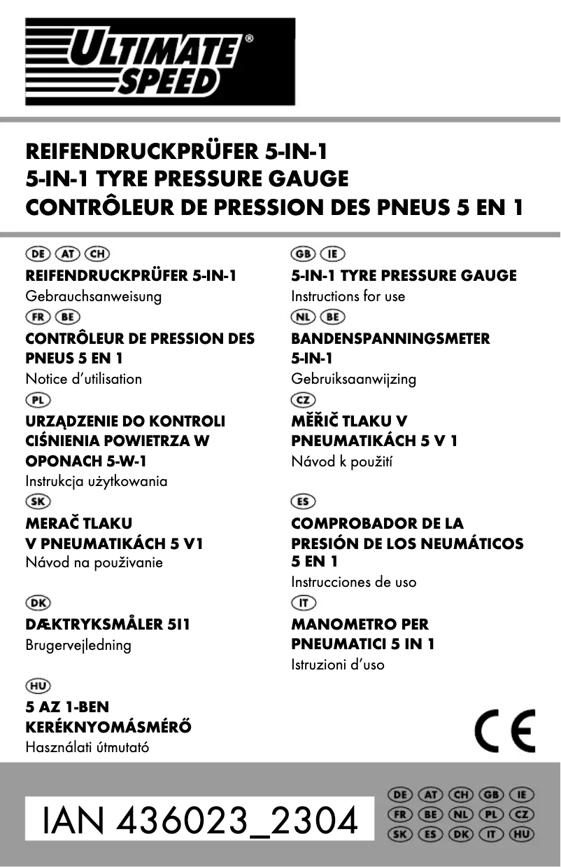 Page 1 de la notice Manuel utilisateur Ultimate Speed IAN 436023