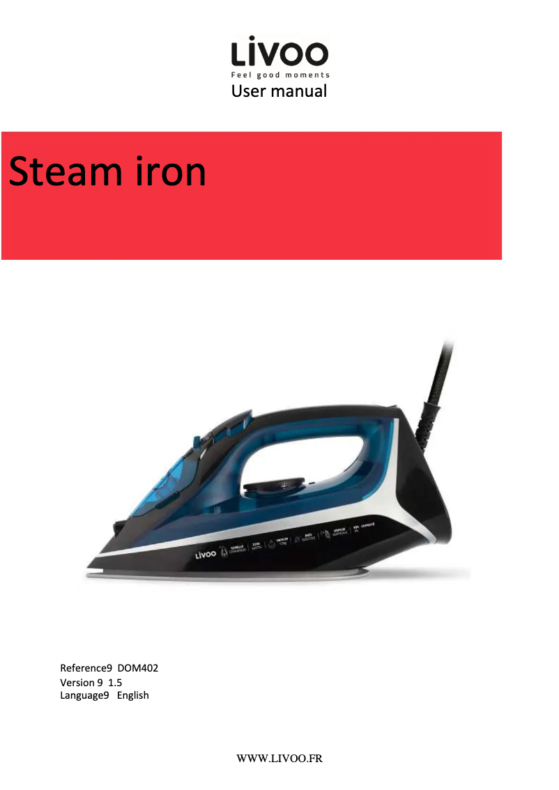 Page n°1 - Manuel utilisateur Livoo DOM402