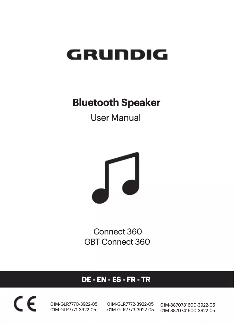 Página 1 del manual Manual de usuario Grundig GBT Connect 360