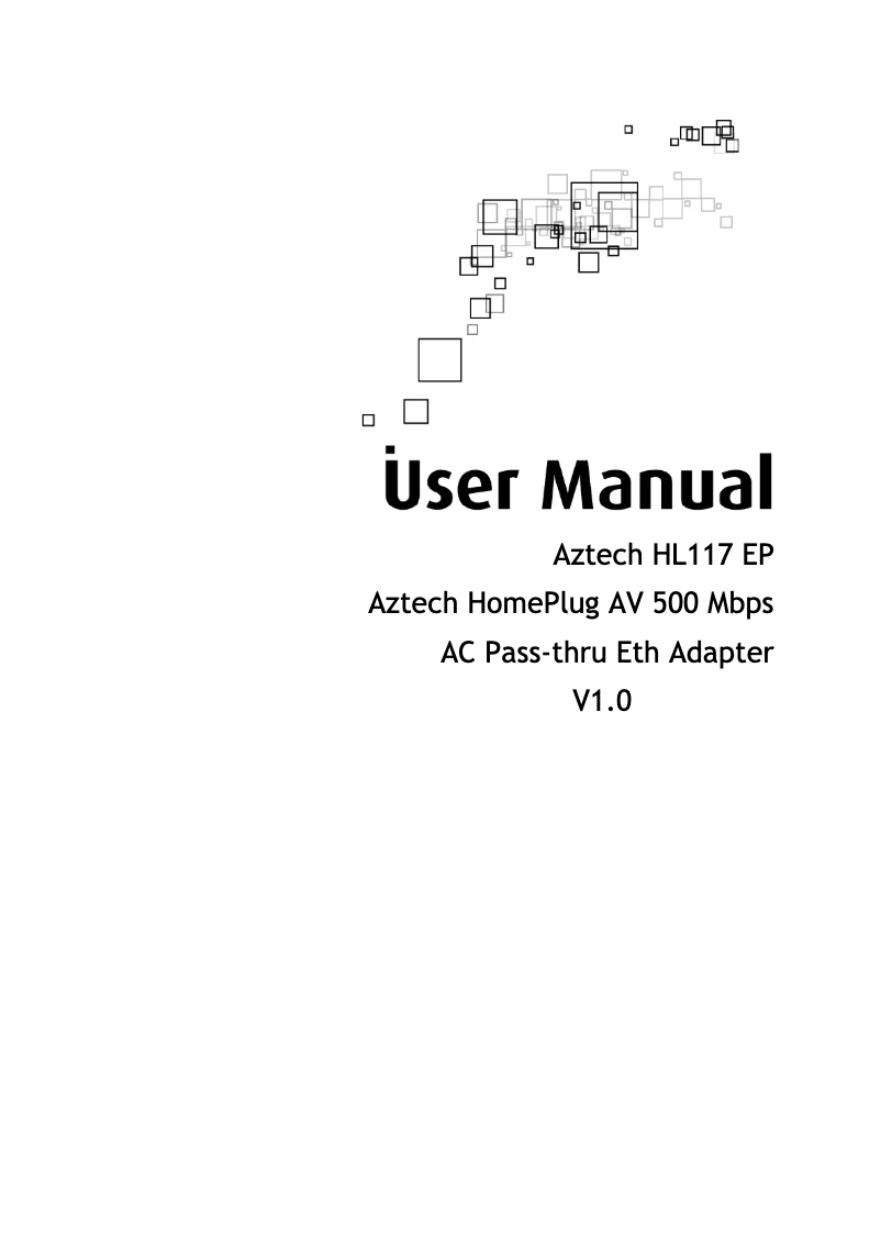 Page 1 de la notice Manuel utilisateur Aztech HL117EP