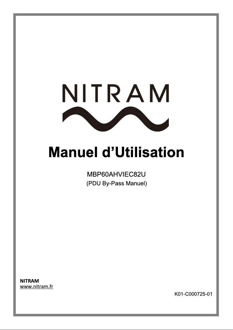 Image de la première page du manuel de l'appareil MBP60AHVIEC82U