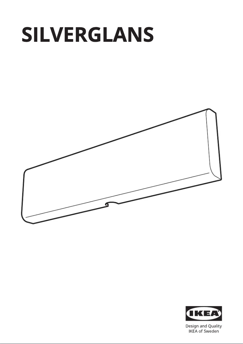 Page 1 de la notice Manuel utilisateur Ikea SILVERGLANS 204.976.69