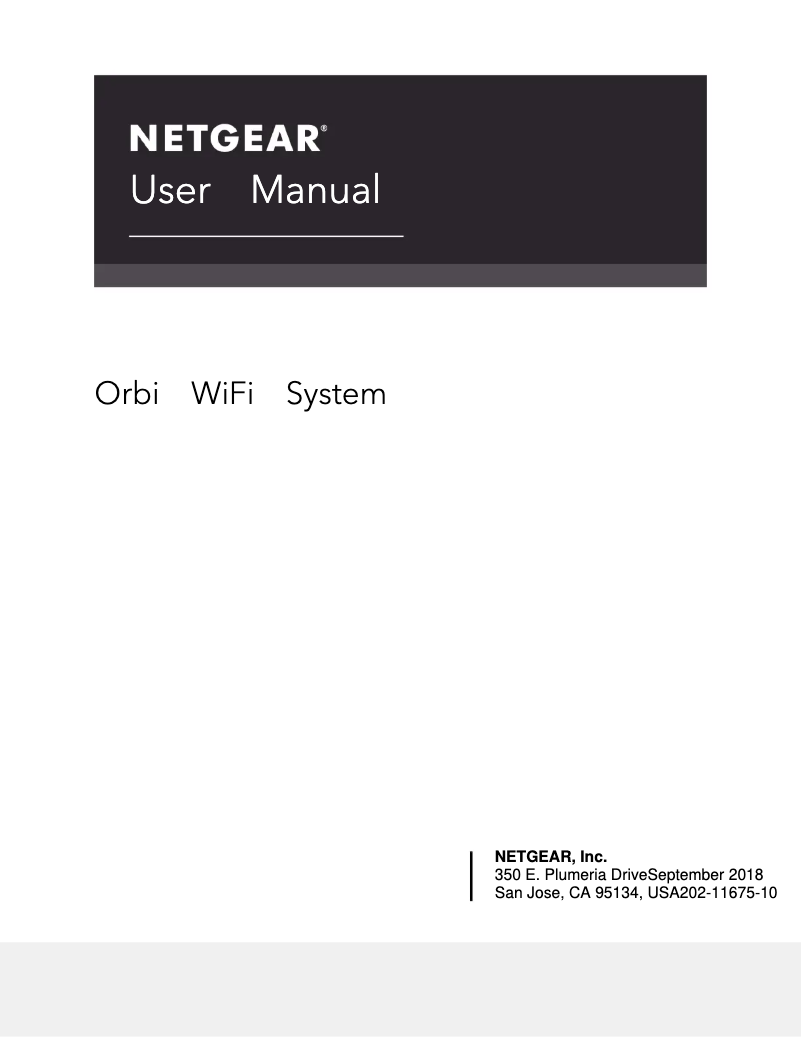 Page 1 de la notice Manuel utilisateur Netgear Orbi Voice RBK50V