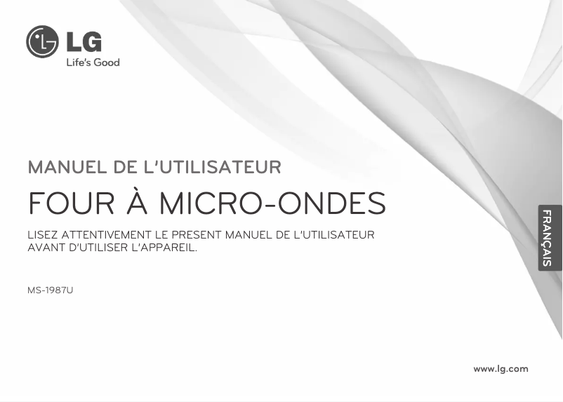 Page 1 de la notice Manuel utilisateur LG MS1987U