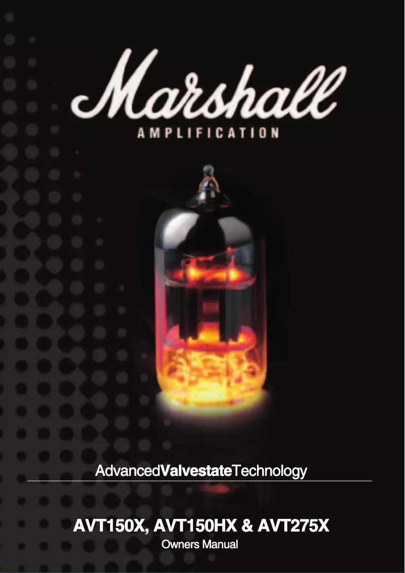 Page n°1 - Manuel utilisateur Marshall AVT150X