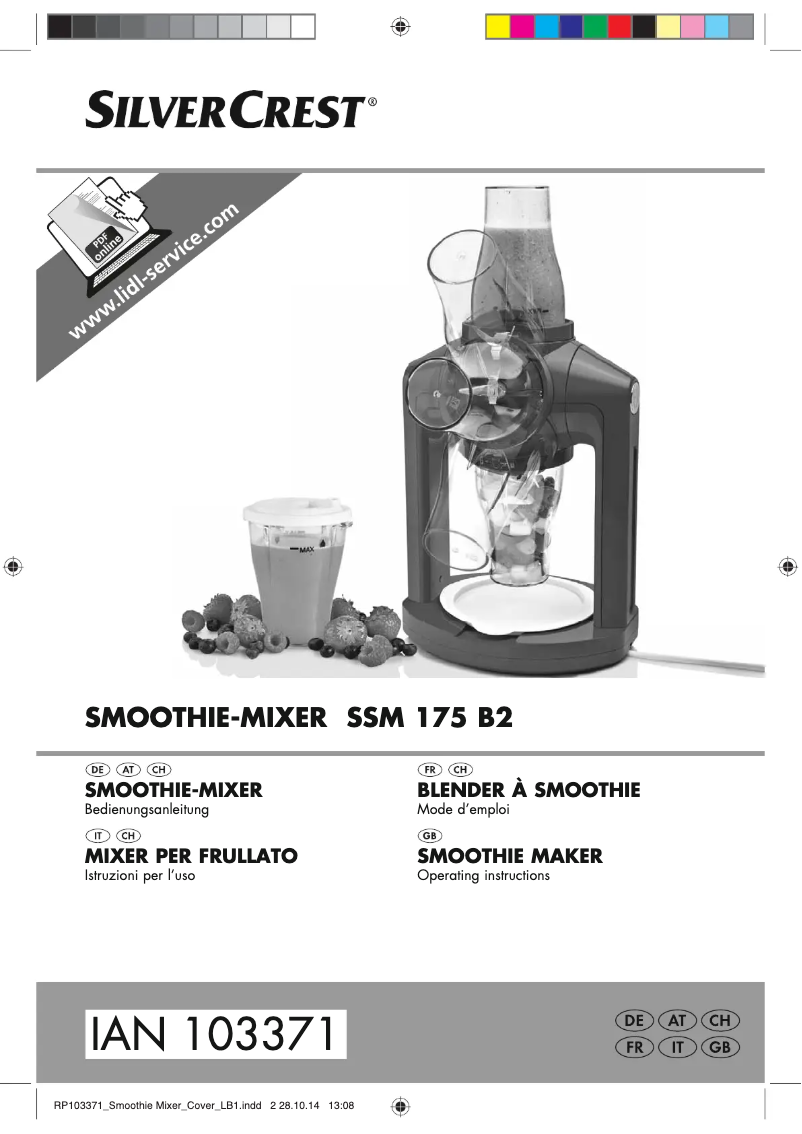 Page n°1 - Manuel utilisateur SilverCrest SSM 175 B2