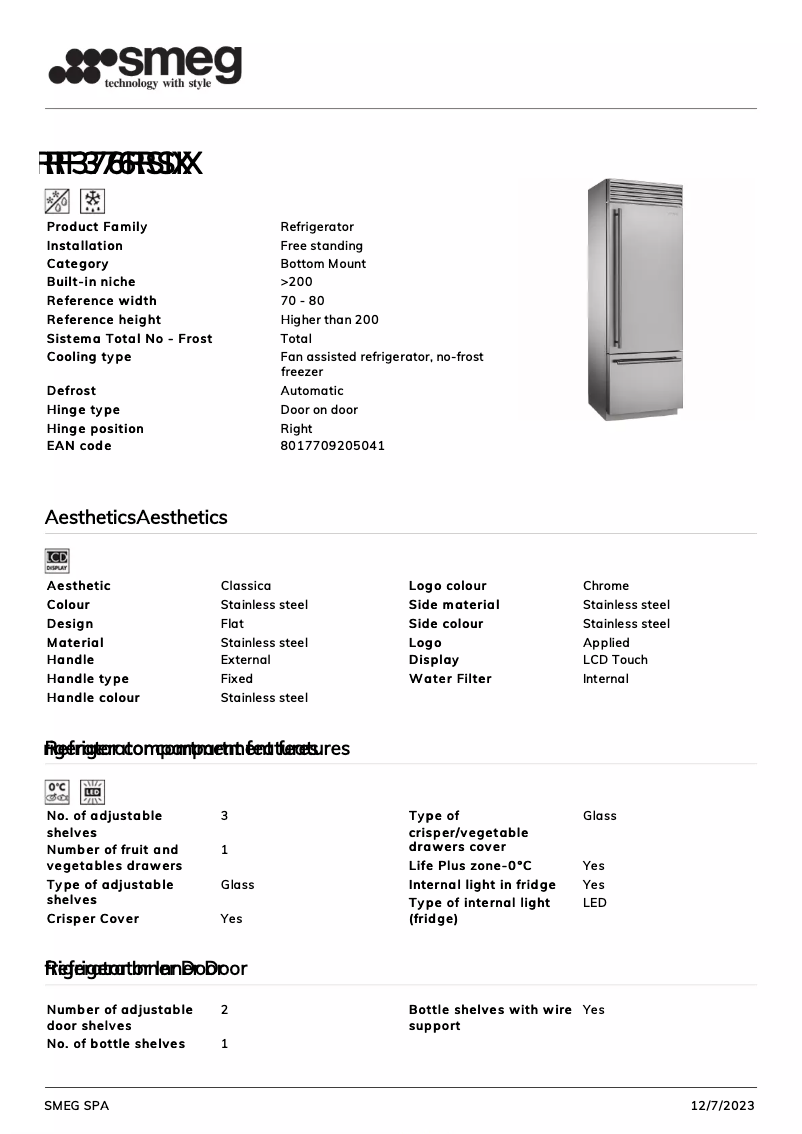 Image de la première page du manuel de l'appareil RF376RSIX