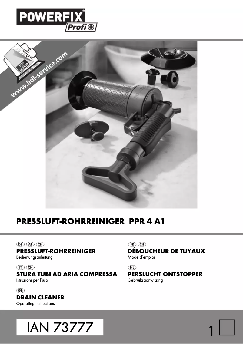 Image de la première page du manuel de l'appareil PPR 4 A1