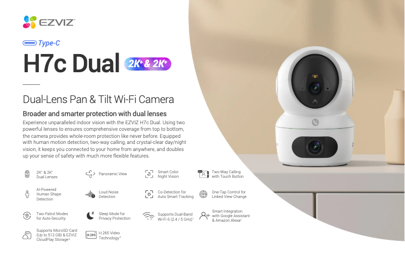 Página 1 del manual Ficha técnica EZVIZ H7c Dual 2K+