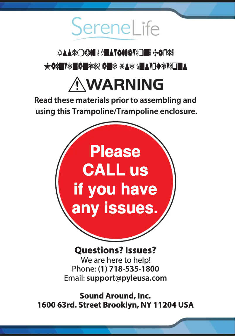 Page 1 de la notice Manuel utilisateur SereneLife SLTRA12BL