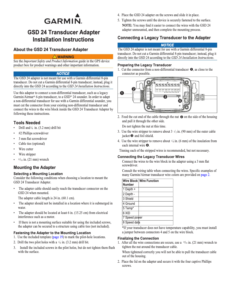 Image de la première page du manuel de l'appareil GSD 24