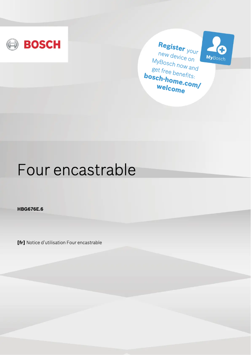 Page 1 de la notice Manuel utilisateur Bosch HBG676EB6