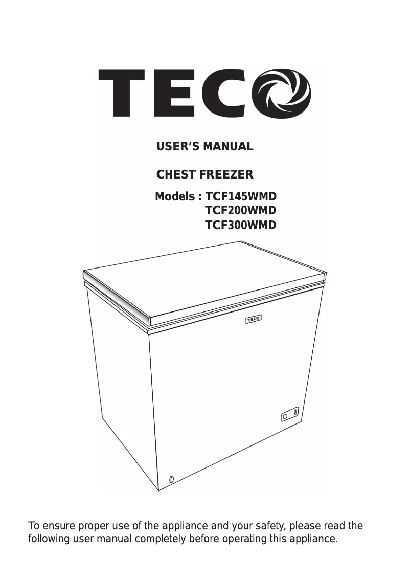Page n°1 - Manuel utilisateur Teco TCF145WMD