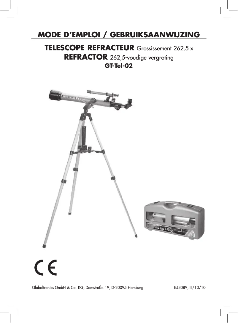Page n°1 - Manuel utilisateur GlobalTronics GT-TEL-02