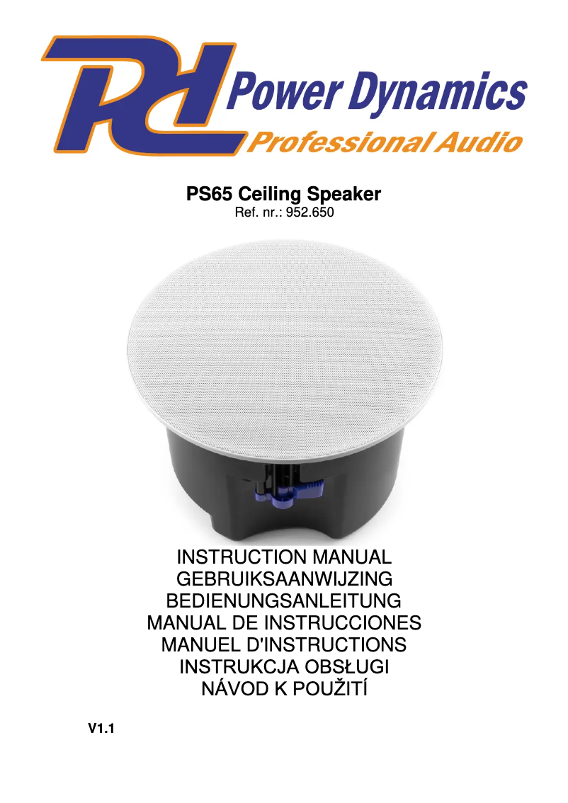 Page 1 de la notice Manuel utilisateur Power Dynamics PS65