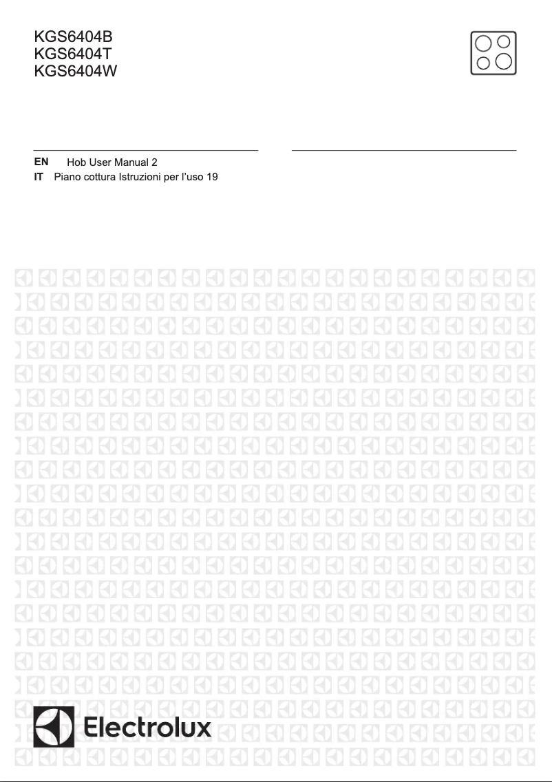 Page 1 de la notice Manuel utilisateur Electrolux KGS6404W