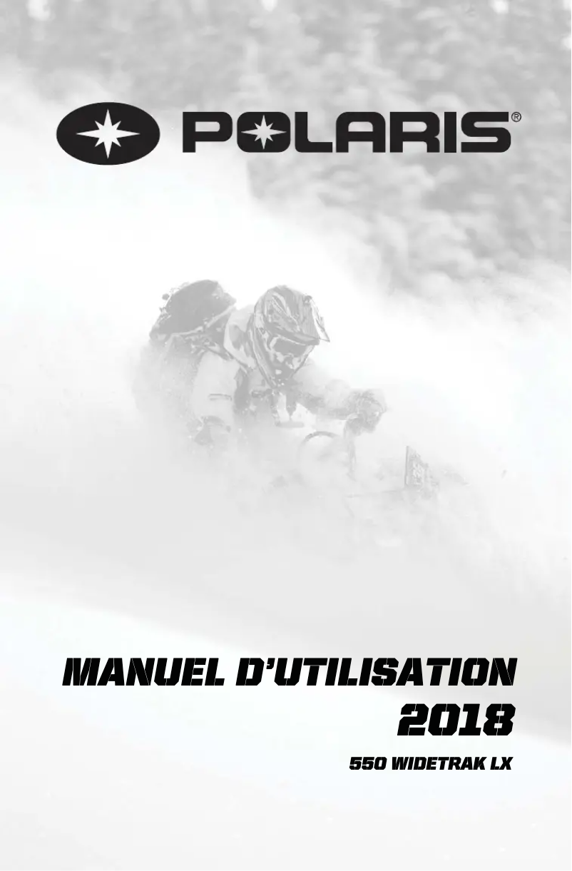 Page 1 de la notice Manuel utilisateur Polaris 550 WideTrack LX (2018)