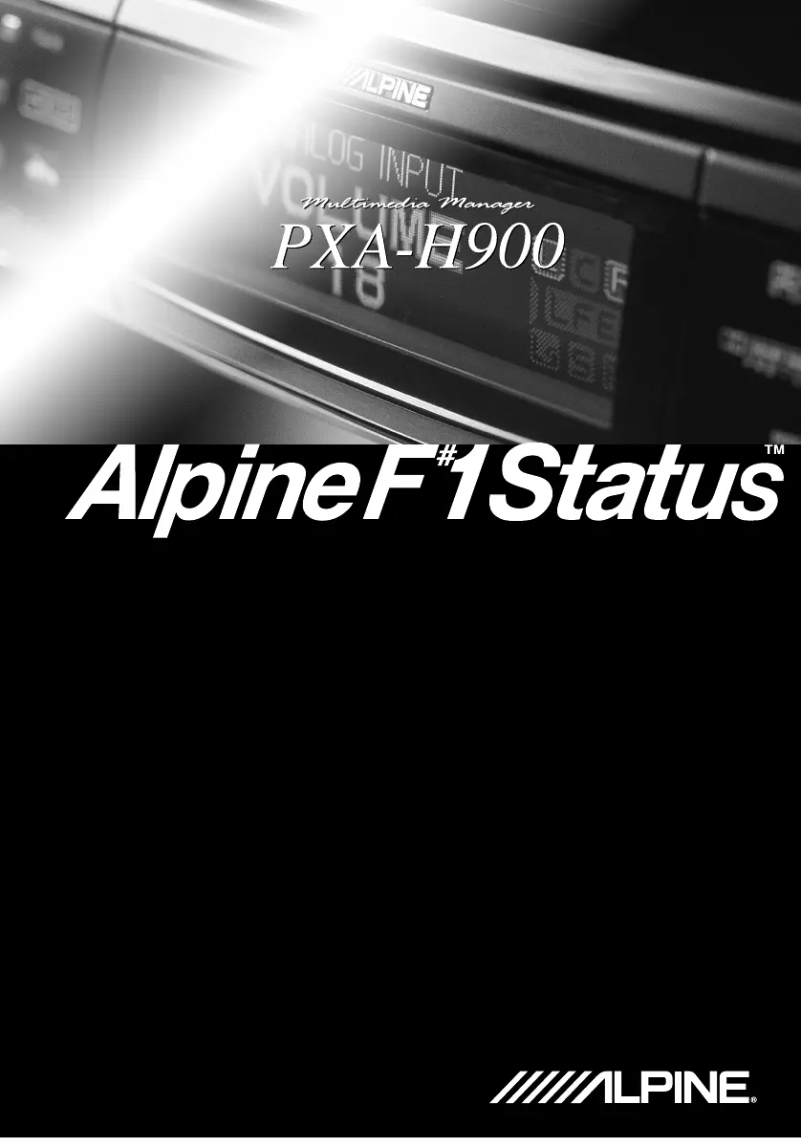 Page 1 de la notice Manuel utilisateur Alpine PXA-H900