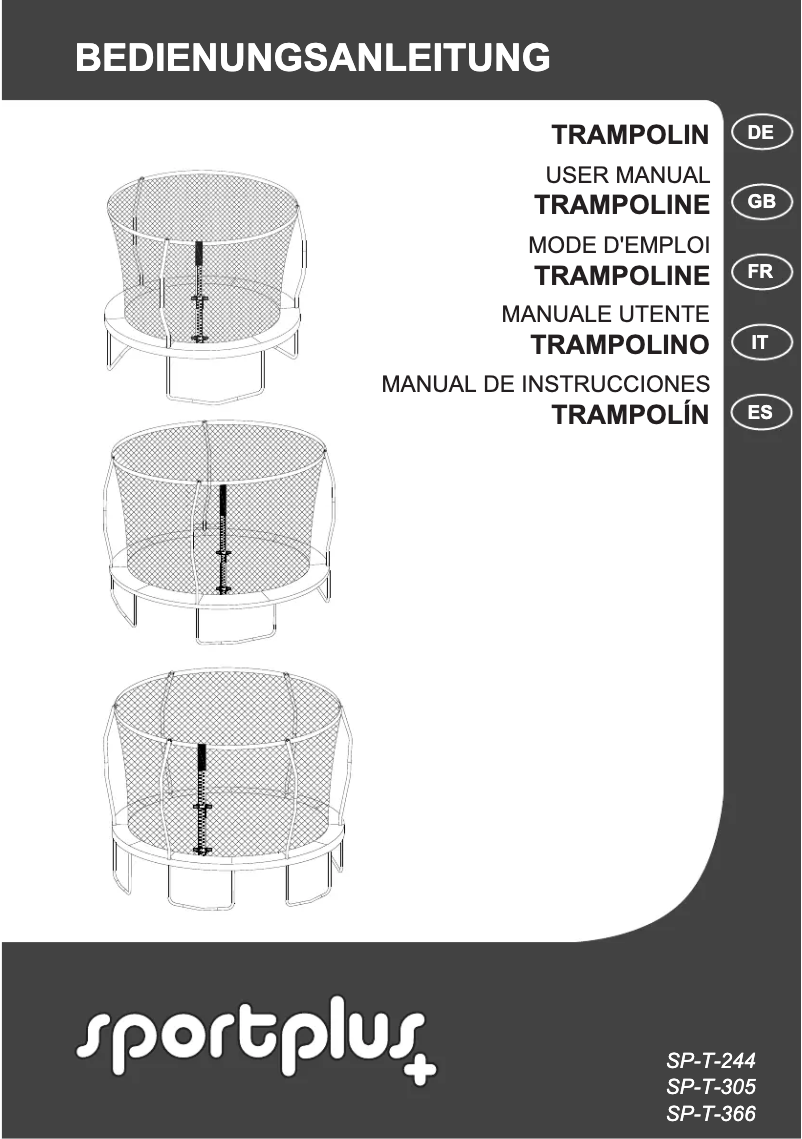 Page 1 de la notice Manuel utilisateur SportPlus SP-T-305