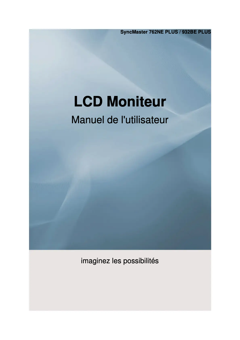 Page n°1 - Manuel utilisateur Samsung 932BEPLUS