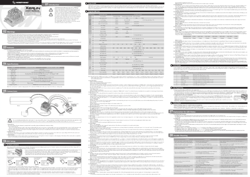 Page 1 de la notice Manuel utilisateur Hobbywing XeRun XR10 Pro G2S