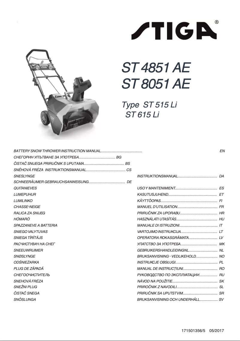 Image de la première page du manuel de l'appareil ST 8051 AE