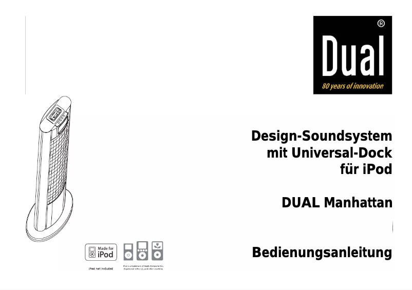 Page 1 de la notice Manuel utilisateur Dual Manhattan