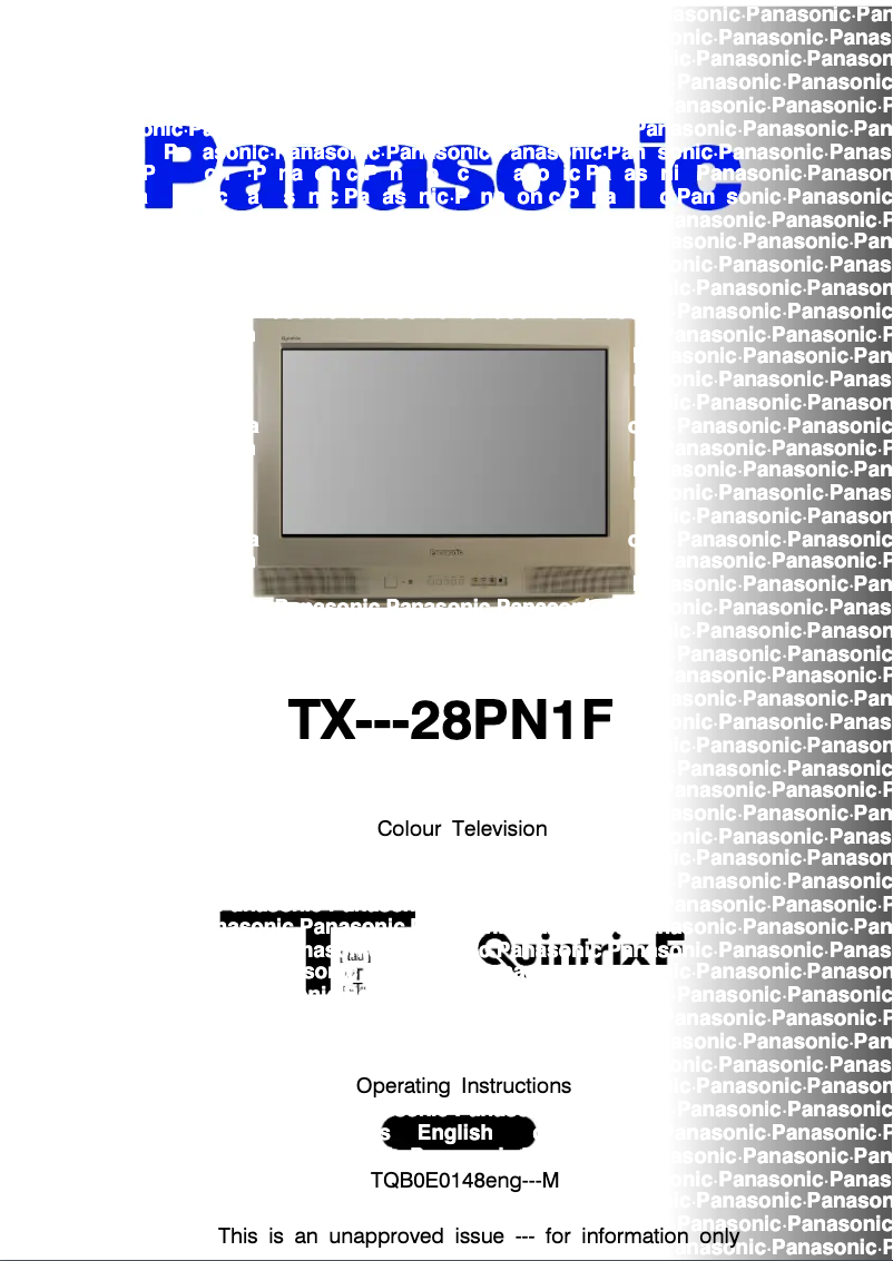 Imagen de la primera página del manual del dispositivo TX-28PN1F