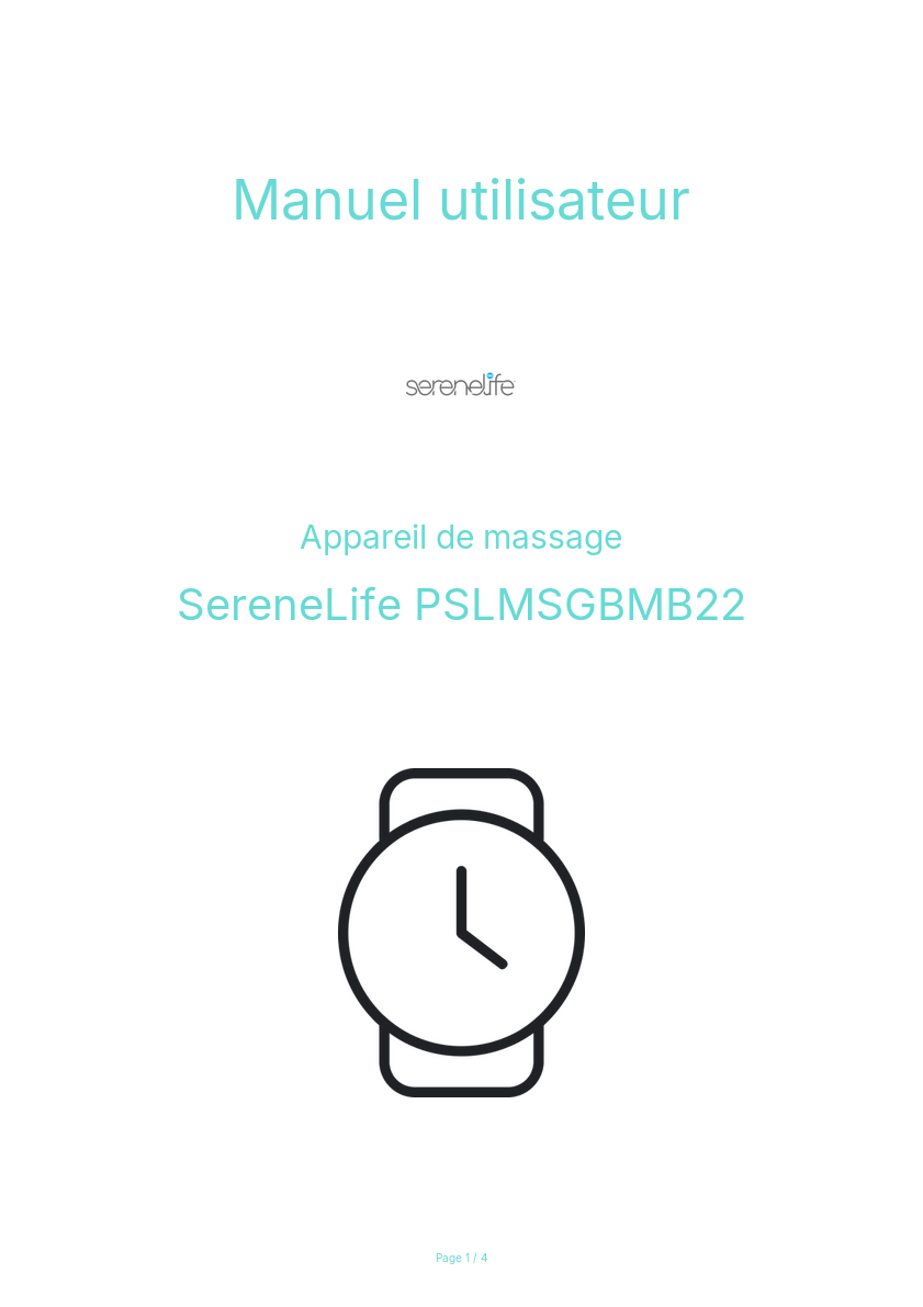 Image de la première page du manuel de l'appareil PSLMSGBMB22