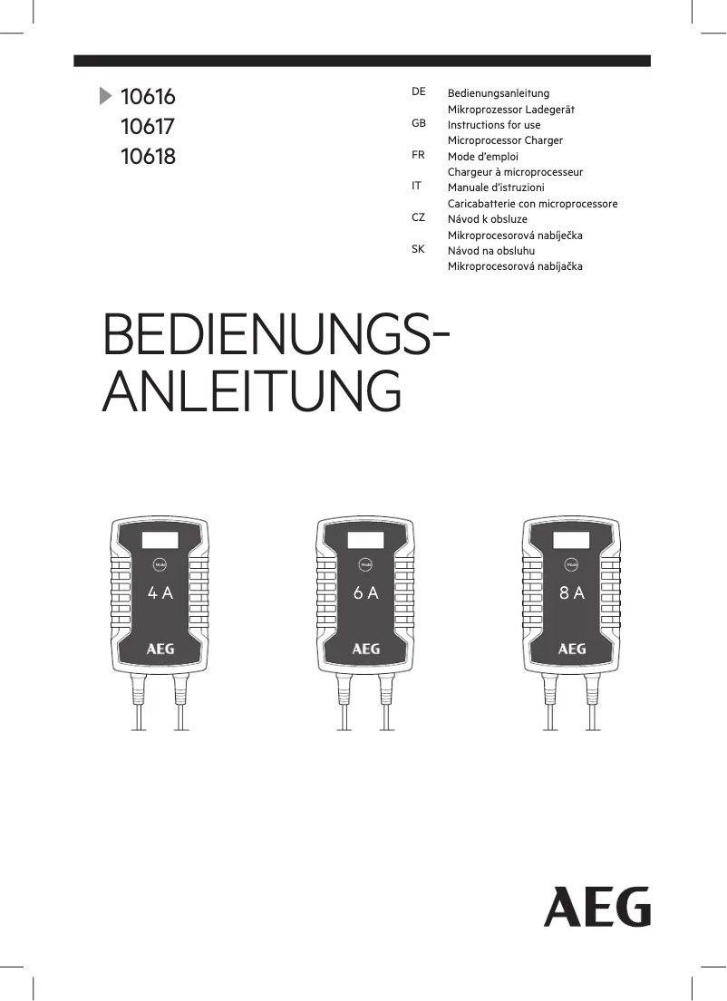 Page n°1 - Manuel utilisateur AEG LD4