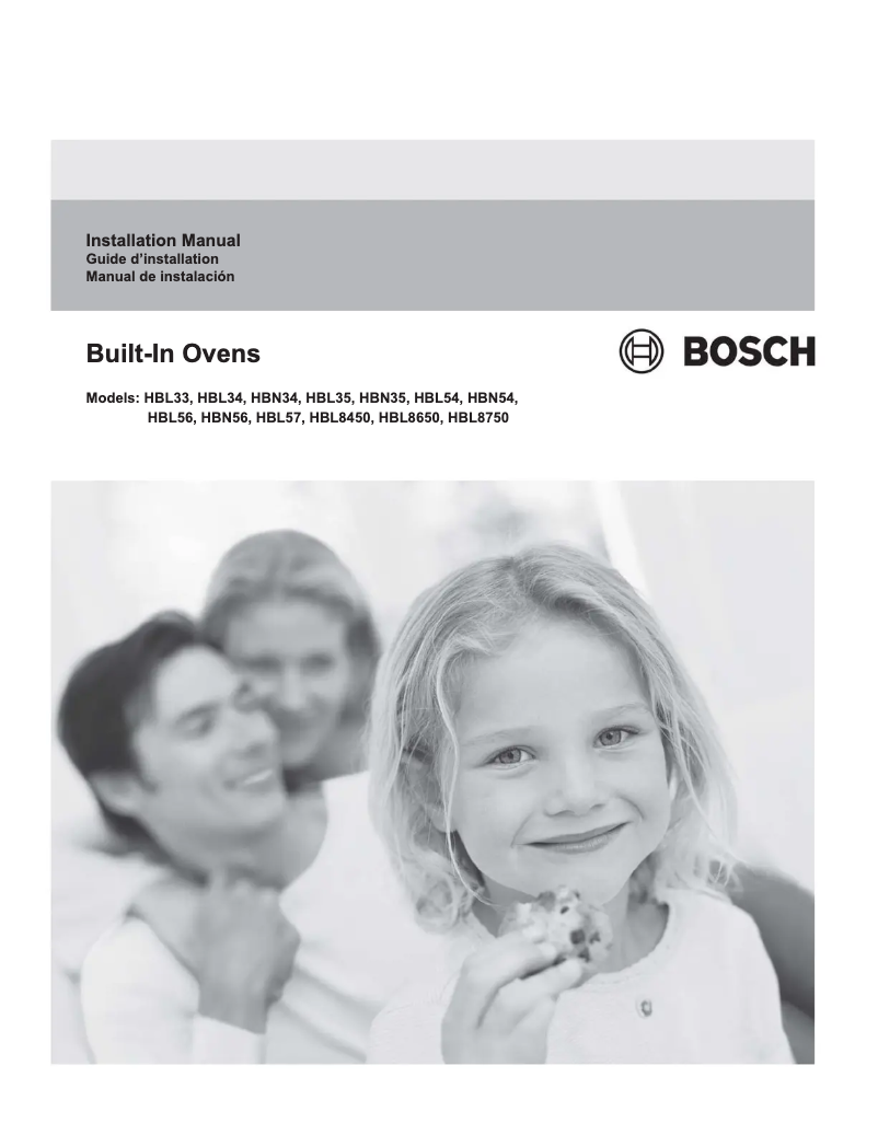 Page 1 de la notice Guide d'installation Bosch 500 Series HBL5450UC