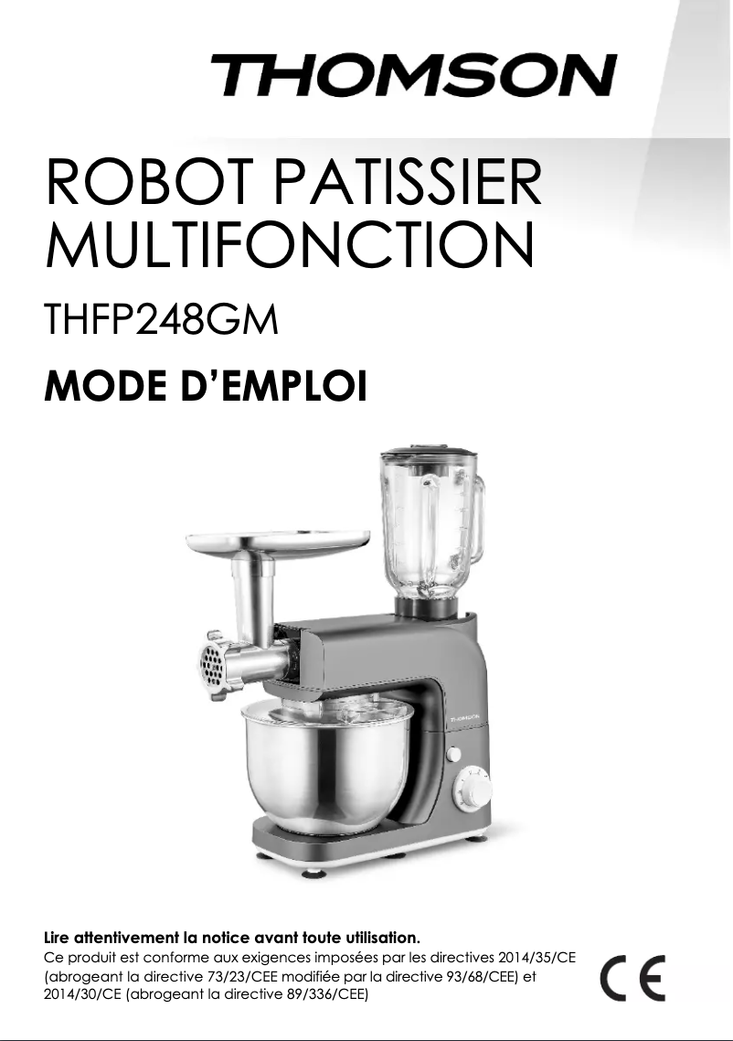 Page n°1 - Manuel utilisateur Thomson THFP248GM