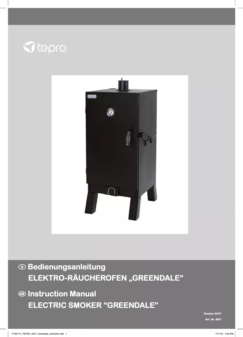 Page 1 de la notice Manuel utilisateur tepro Greendale 4031