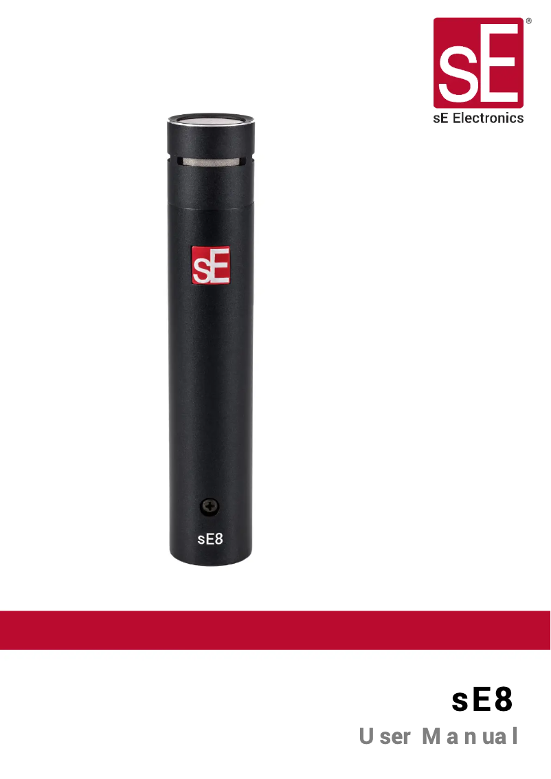 Page n°1 - Manuel utilisateur SE Electronics sE8