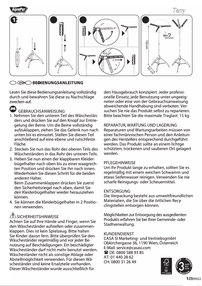 Image de la première page du manuel de l'appareil CS99922