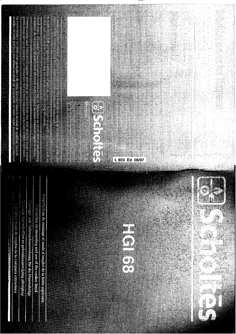 Image de la première page du manuel de l'appareil HGI 68